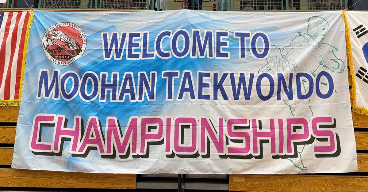 showing the 2024 Moohan Taekwondo Competition's banner