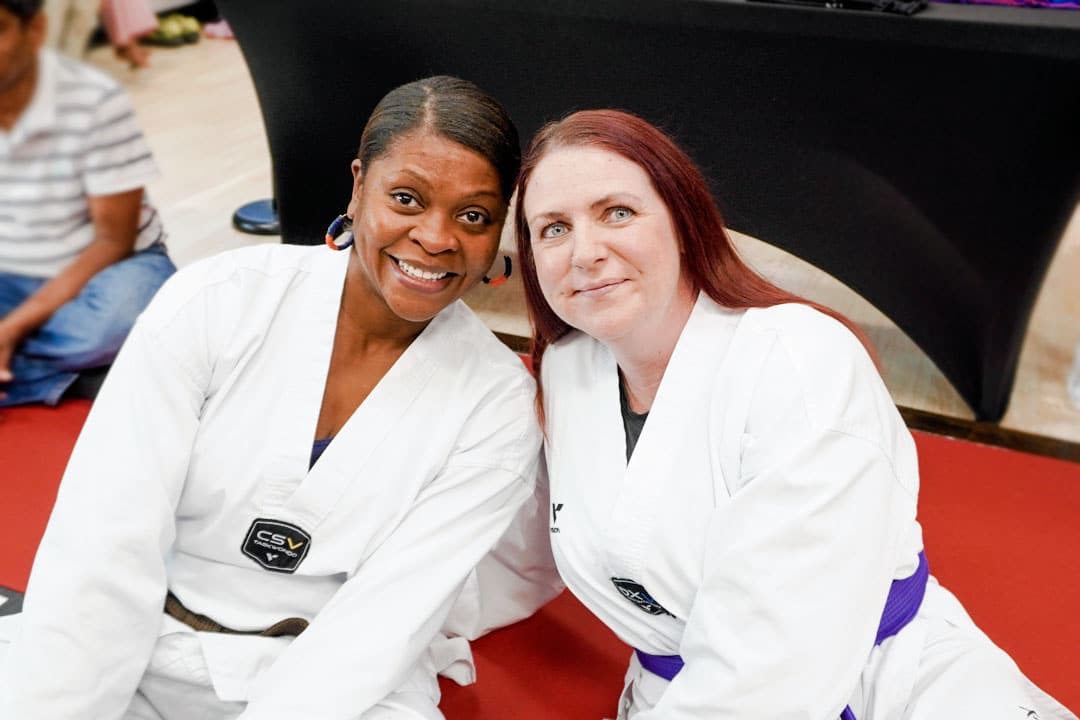 Adult women training martial arts at ABBA Martial Arts in Peachtree City, building confidence and community
