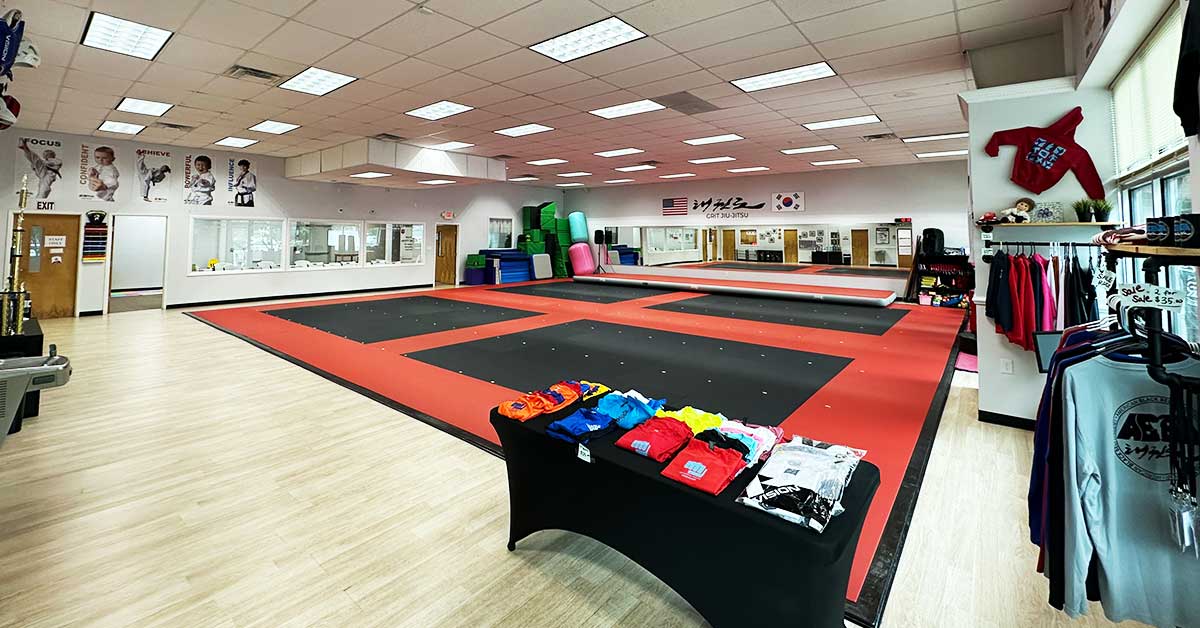 Showing the mat area in American Black Belt Academy Peachtree City